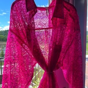 Pink Lace Button Up | 3X Anthro | Summer Dress Vibes